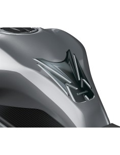 Protection de réservoir auto-adhésive – Gel haute qualité noir avec motifs argent/chrome 2
