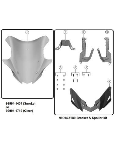 BULLE LARGE TRANSPARENTE KAWASAKI VERSYS 650