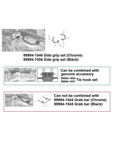Jeu de Poignées Latérales pour Z650RS - Une Personnalisation Élégante pour Votre Moto