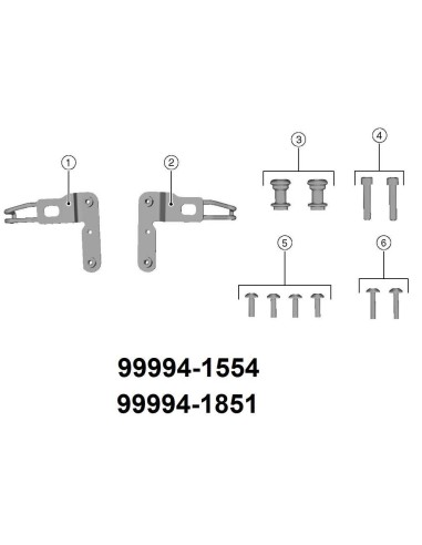 KIT CROCHETS PORTE BAGAGE KAWASAKI Z650 RS