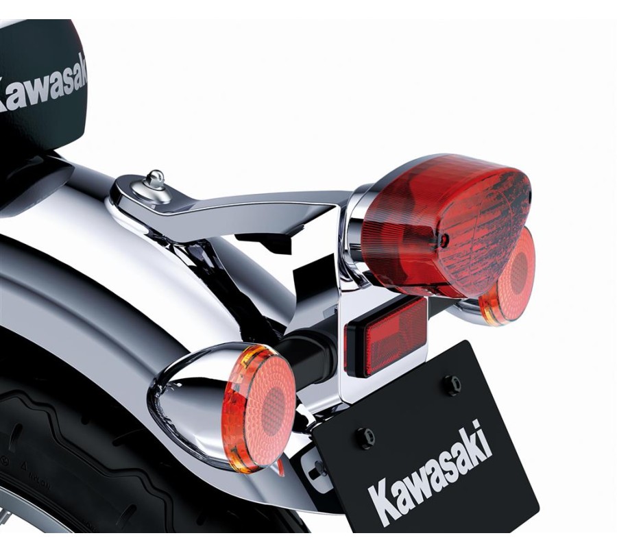 Support de Feux Arrières Chromé pour Kawasaki W800 - Un Accent Chromé Élégant pour Mettre en Valeur l'Arrière de votre Moto