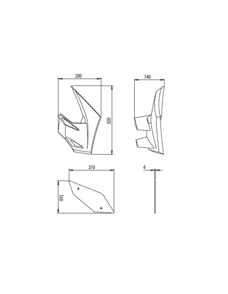 Ailerons Latéraux Z650 - Style et Stabilité pour une Conduite Unique.